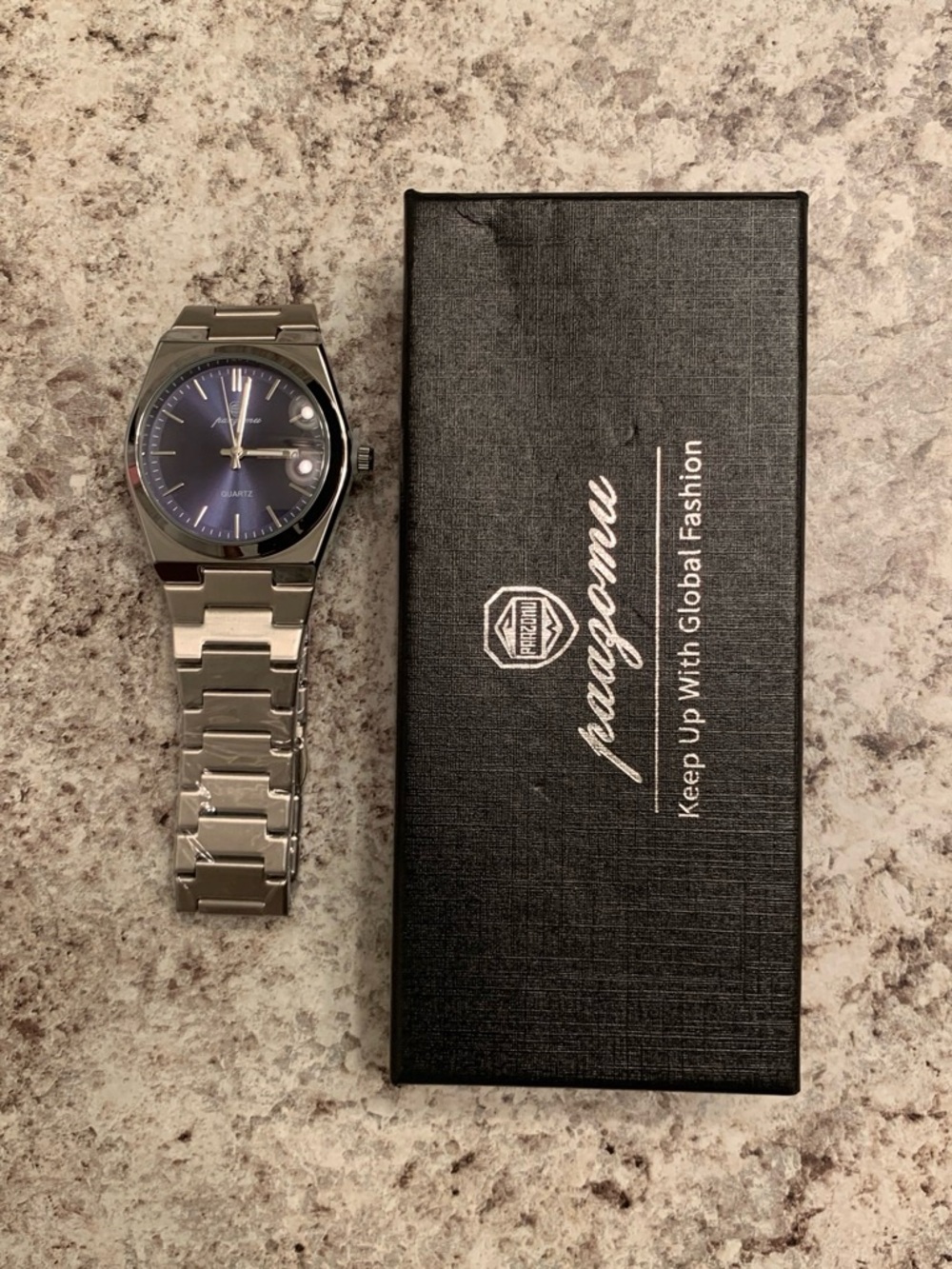 & Other Stories Men's Silver Stainless Steel Watch with Blue Dial - Picture 2 of 2